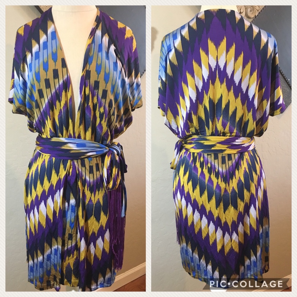Berila Silk Purple Gold Dress